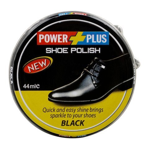 Power Plus Shoe Polish, Black, 44ml