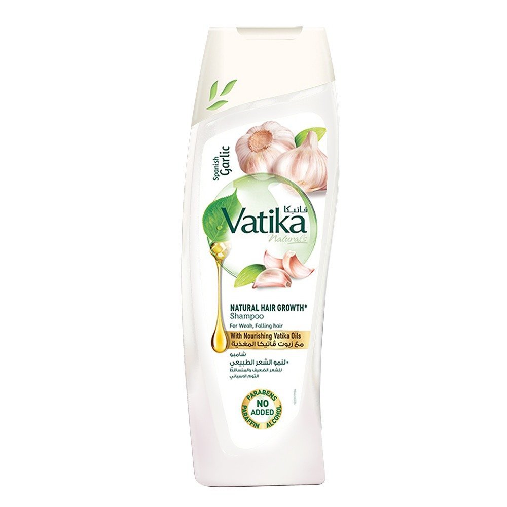 Dabur Vatika Naturals Spanish Garlic Natural Hair Growth Shampoo, For Weak & Falling Hair, 185ml