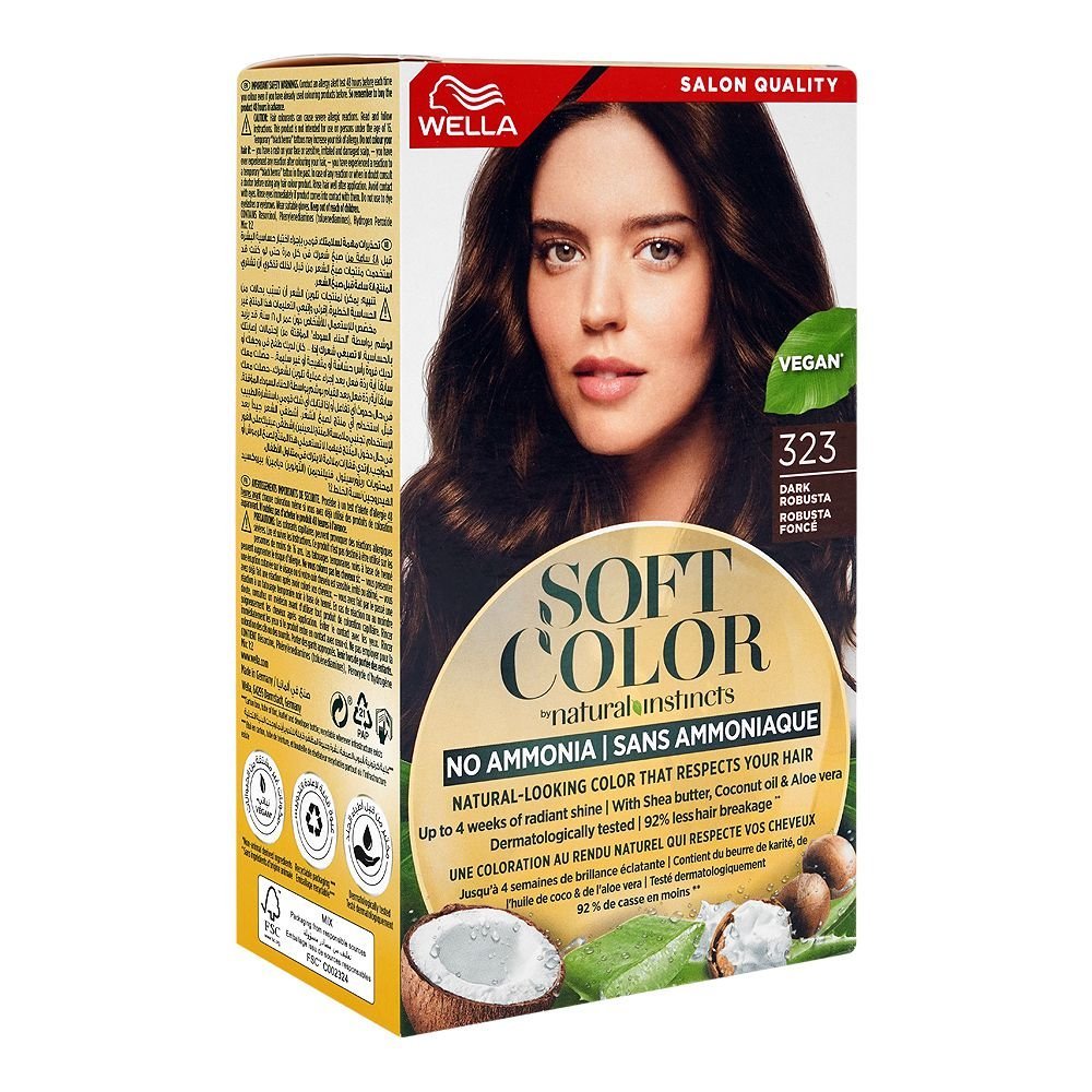 Wella Soft Color Natural Instincts Kit, 3/23 Dark Robusta