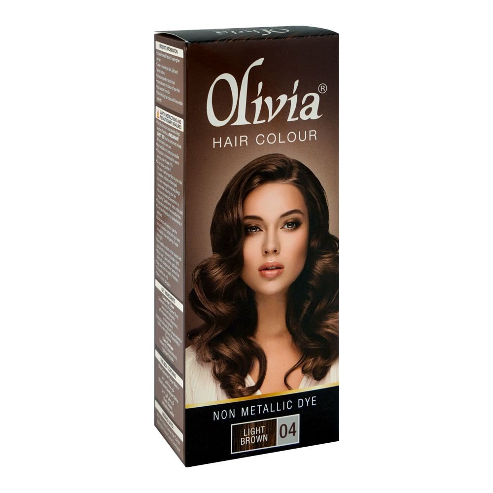 Olivia Hair Colour, Vitamin E, Non-Metallic Dye, 04 Light Brown