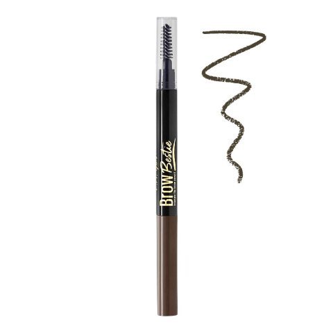 L.A. Girl Brow Bestie Auto Pencil With Spoolie, GBP377 Deep Brown, 0.25g