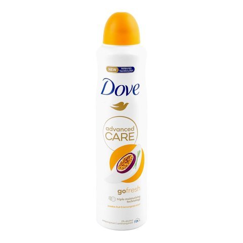 Dove Go Fresh 72H Passion Fruit & Lemon Grass Scent Advanced Care Deodorant Spray, Anti-Perspirant, Alcohol Free, 250ml
