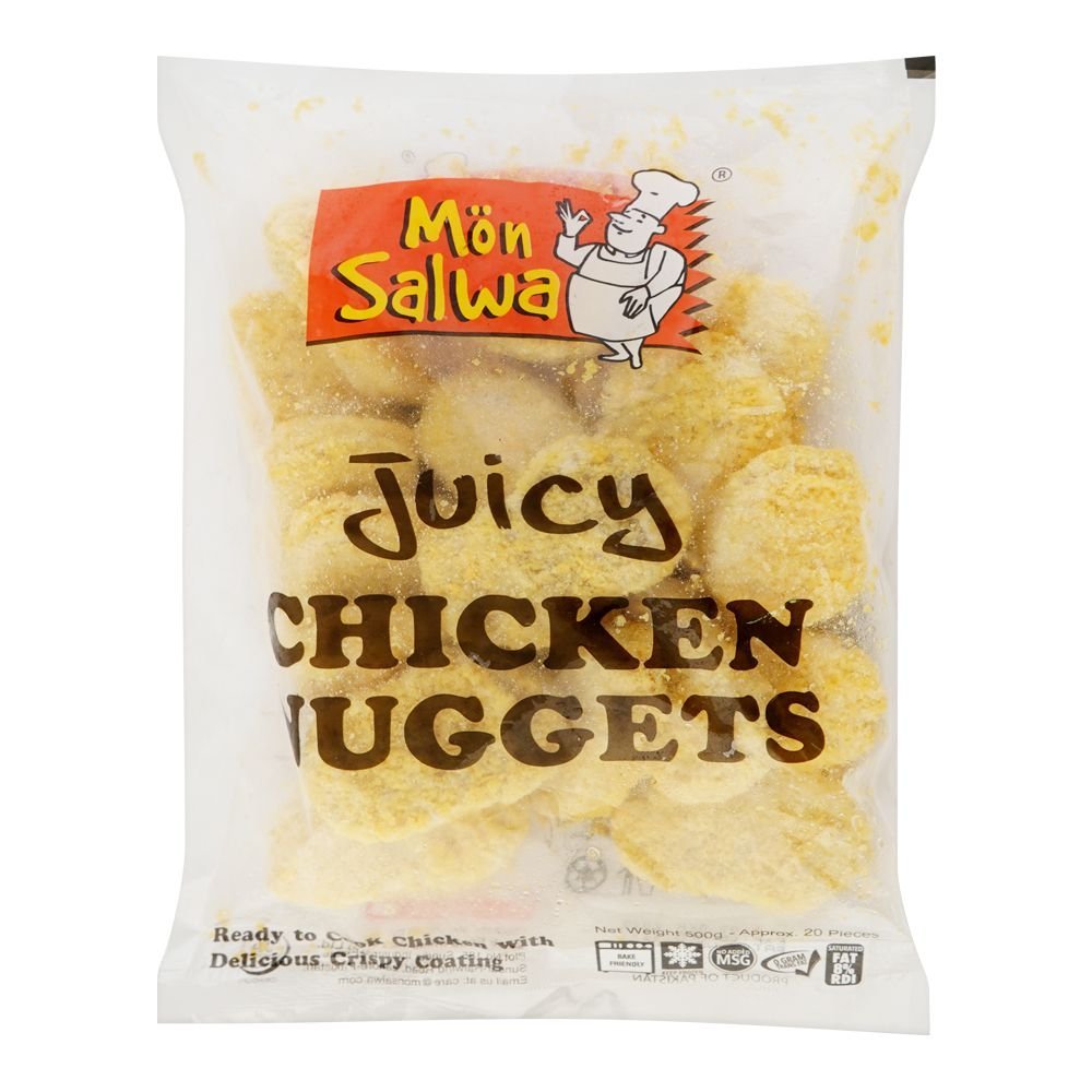 MonSalwa Juice Chicken Nuggets Bag, 500g, 20-Pack