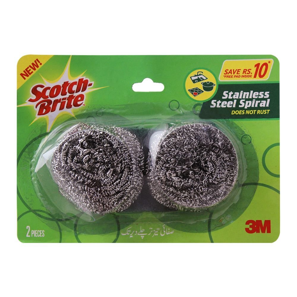 Scotch Brite Stainless Steel Scrubber, 2-Pack