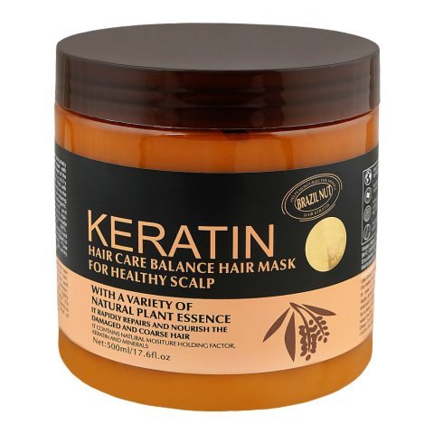 Keratin Hair Care Balance Brazil Nut Hair Mask, Citric Acid, Keratin, Minerals, For Damaged Hair, 500ml