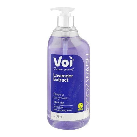 Voi Lavender Extract Relaxing Body Wash with Vitamin E, Alcohol Free, 750ml