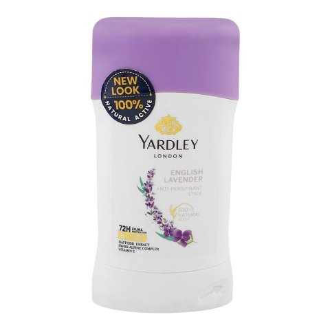 Yardley English Lavender 72H Deodorant Stick, Anti-Perspirant, Vitamin E, 40g