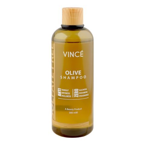 Vince Olive Shampoo, Sulfates, Paraben & Fragrance Free, For All Types Of Hair, 300ml