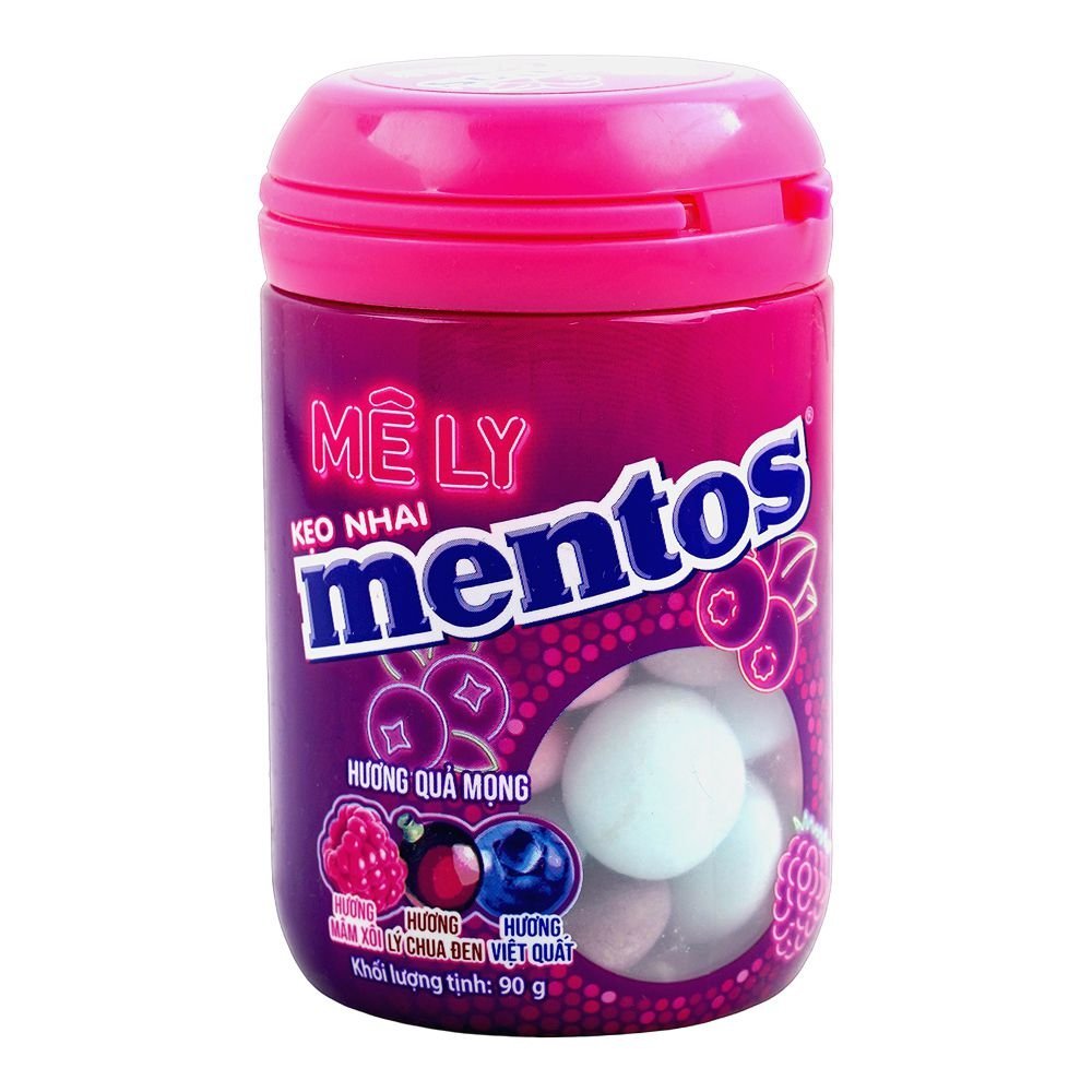 Mentos Raspberry Yoghurt Gum Bottle, 90g
