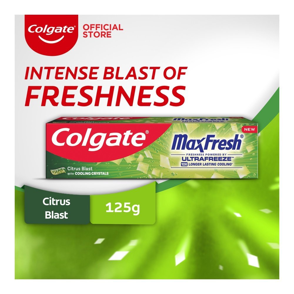 Colgate MaxFresh Green Gel Citrus Blast Toothpaste, 125g