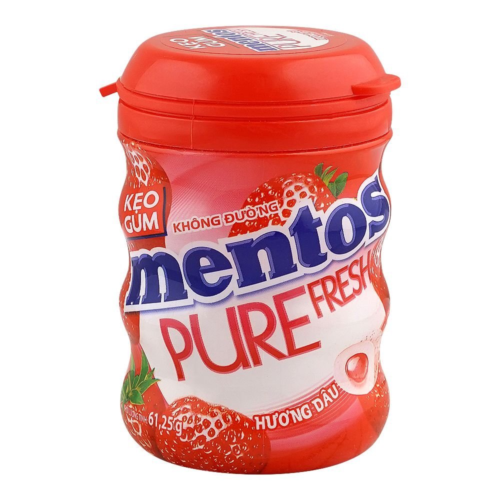 Mentos Pure Fresh Strawberry Gum, 61.25g