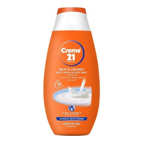 Creme 21 Rich & Creamy Sulfate Free Intensive Moisturizing Body Wash, For Ultra Dry Skin, 250ml