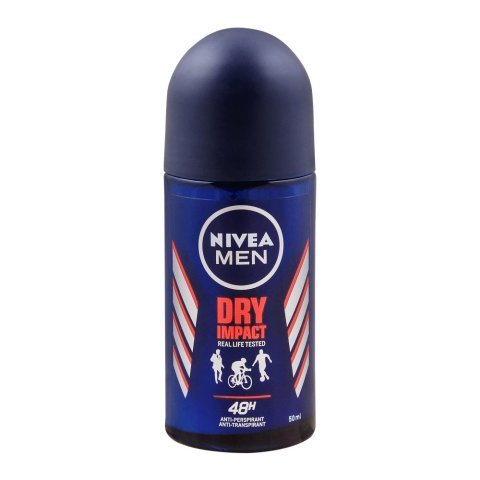 Nivea Men 48H Dry Impact Anti-Perspirant Roll On Deodorant, 50ml