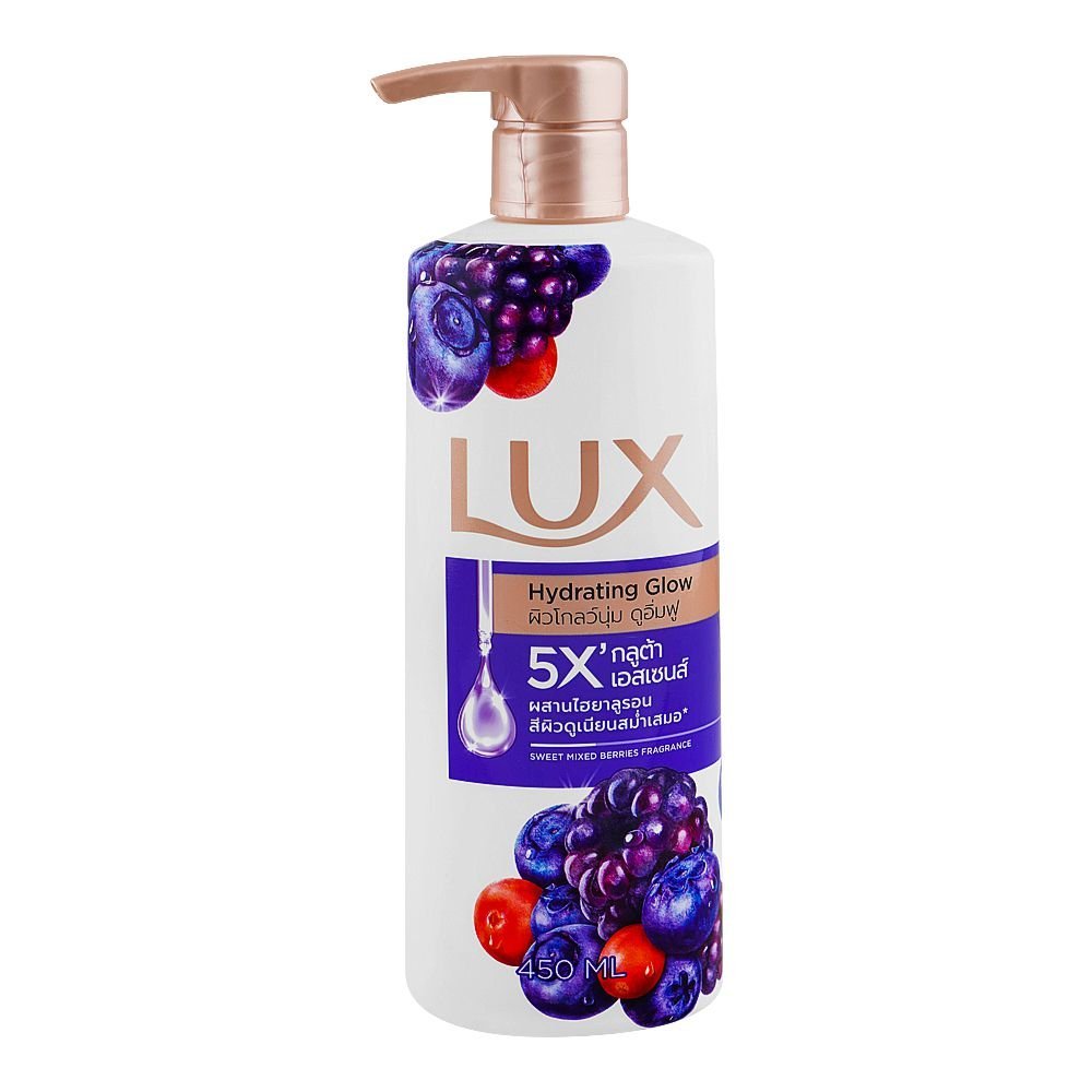 Lux Hydrating Glow Sweet Mixed Berries Fragrance Body Wash, 450ml