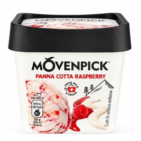 Movenpick Ice Cream Panna Cotta Raspberry Tub, 165ml