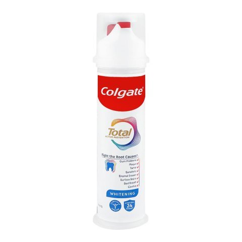 Colgate Total Active Prevention Whitening Toothpaste Pump, 100ml