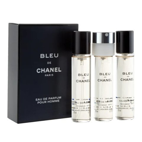 Chanel Bleu De Chanel Pour Homme Gift Set, For Men, 3 X Edp Spray 20ml Refill