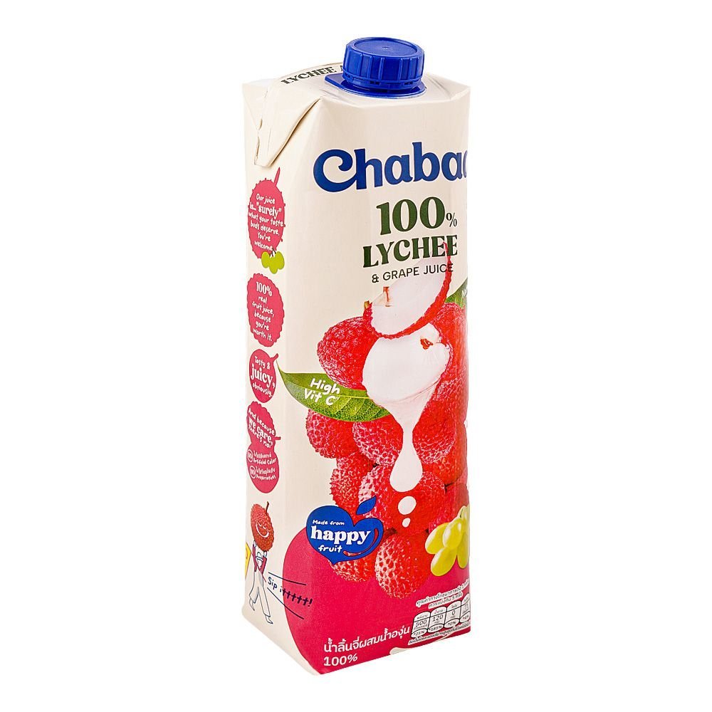 Chabaa 100% Lychee & Grape Juice, 1 Liter