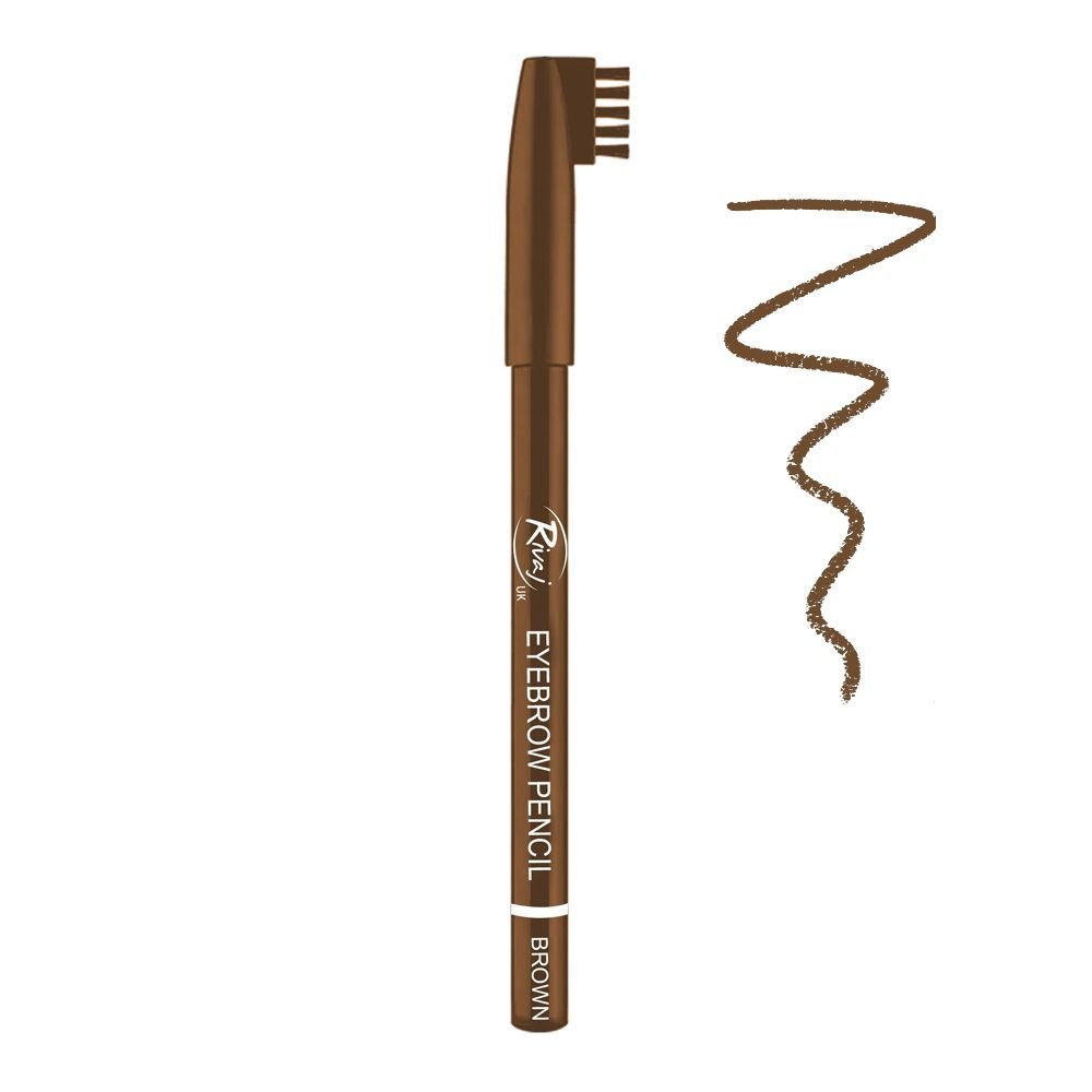 Rivaj Waterproof Eyebrow Pencil With Brush, Brown