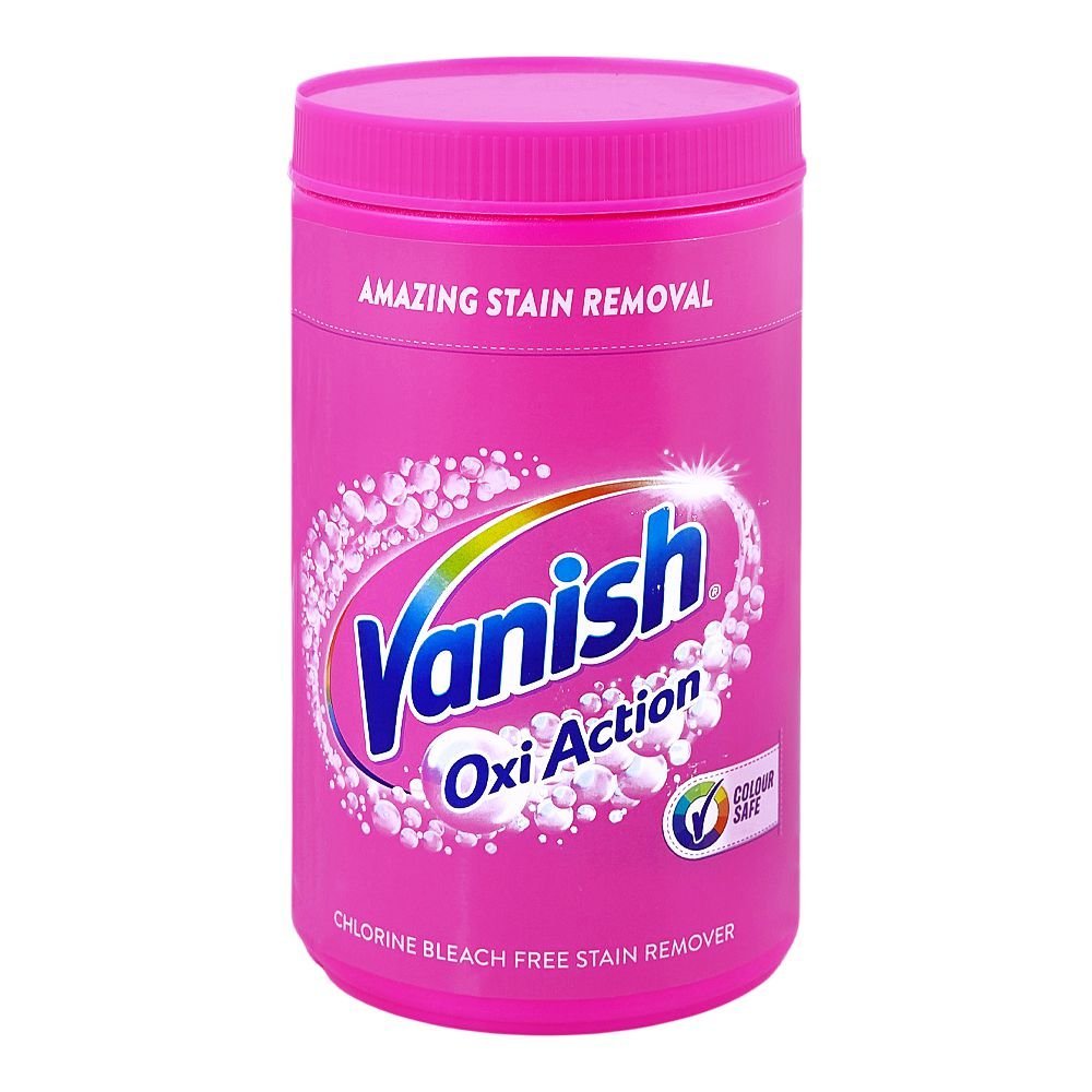 Vanish Oxi Action Colour Safe Pink Stain Remover, Bleach Free, 1.5KG