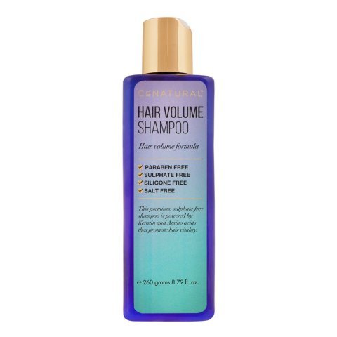CoNatural Keratin+Amino Acids Hair Volume Shampoo, Free From Paraben, Silicone & Sulphates, Improve Hair Texture, 260ml