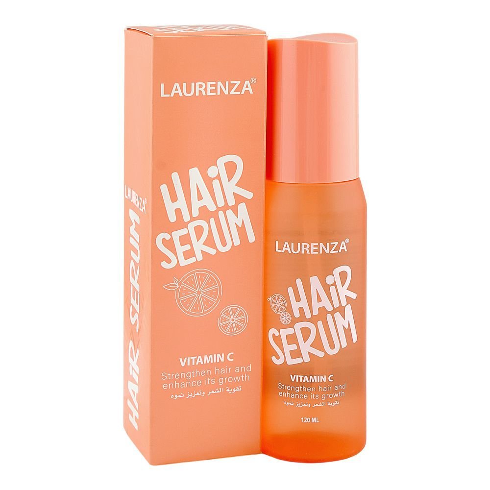 Laurenza Vitamin C Hair Serum, Mineral Oil, Ternifolia Seed Oil & Jojoba Seed Oil, For Hair Growth, 120ml