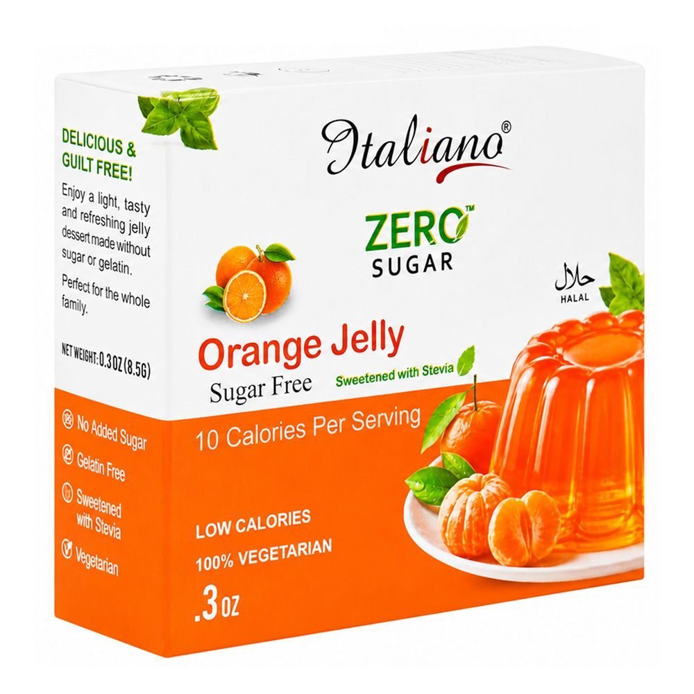 Italiano Orange Jelly, Zero Sugar, Gelatin Free, 8.5g