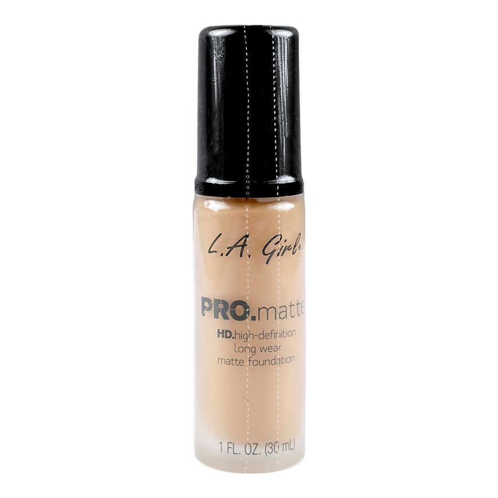 L.A. Girl Pro Matte HD Long Wear Matte Foundation, GLM678 Sand, 30ml
