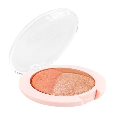 Golden Rose Nude Look Baked Trio Face Powder Blusher, Bronzer, Highlighter
